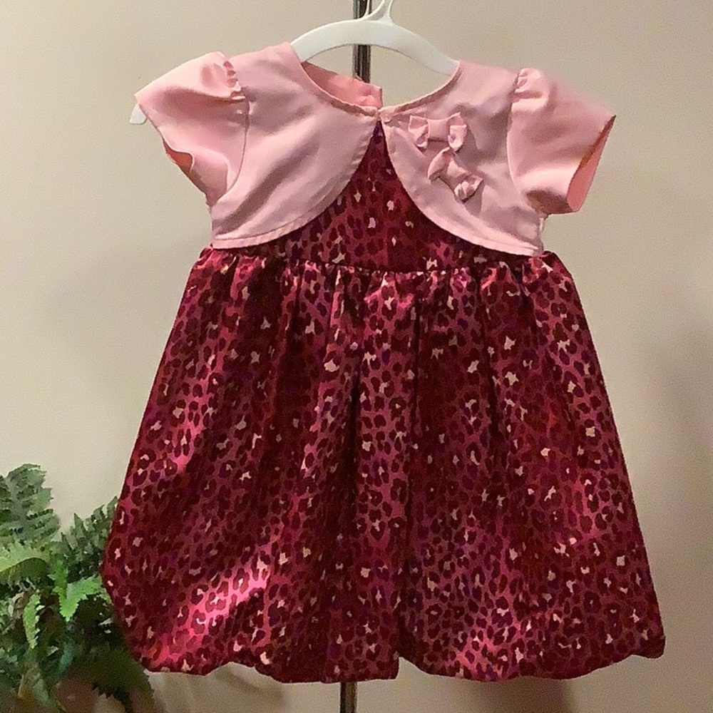 Pink ad maroon party dress